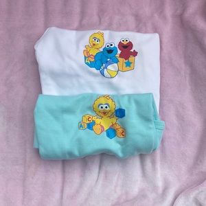 2 vintage big bird creeper/onesies.